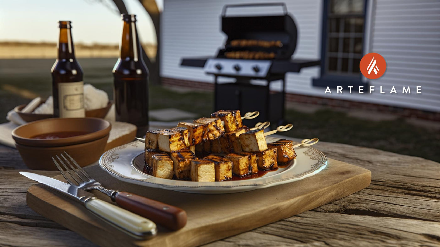 Kansas-Style Grilled BBQ Tofu Skewers
