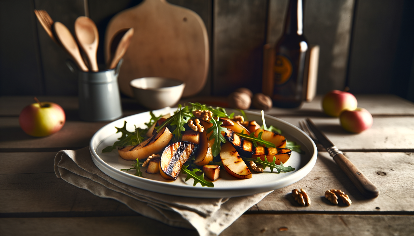 Swedish Grilled Parsnip and Apple Salad