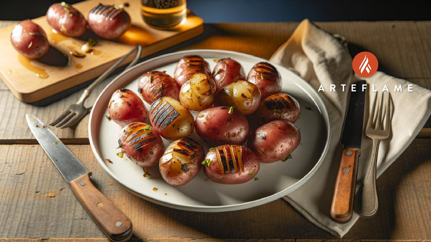 Charred Red Potatoes with Herbs - Grilled Minnesota Style