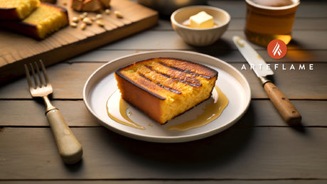 Kansas Grilled Cornbread with Honey Butter