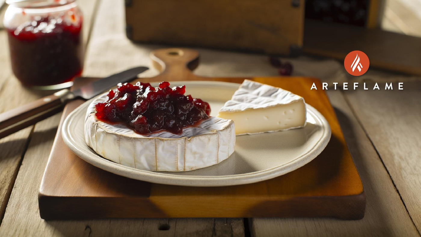 Canadian Planked Brie with Cranberry Relish