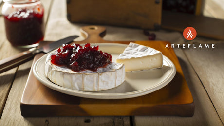 Canadian Planked Brie with Cranberry Relish