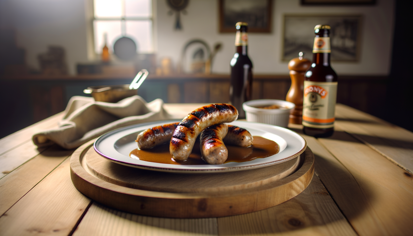 Smoky Irish Bangers with Onion Gravy