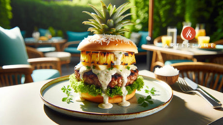 Perfect Piña Colada Burger on the Arteflame Grill