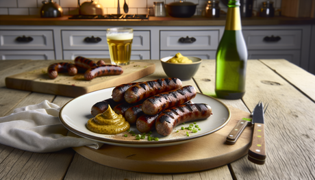 Belgian Grilled Venison Sausages with Mustard