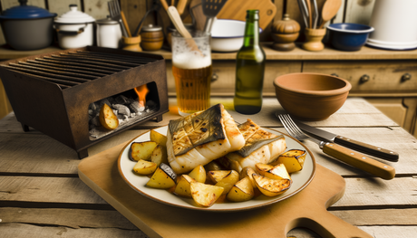 Portuguese Grilled Bacalhau Steaks with Roasted Potatoes