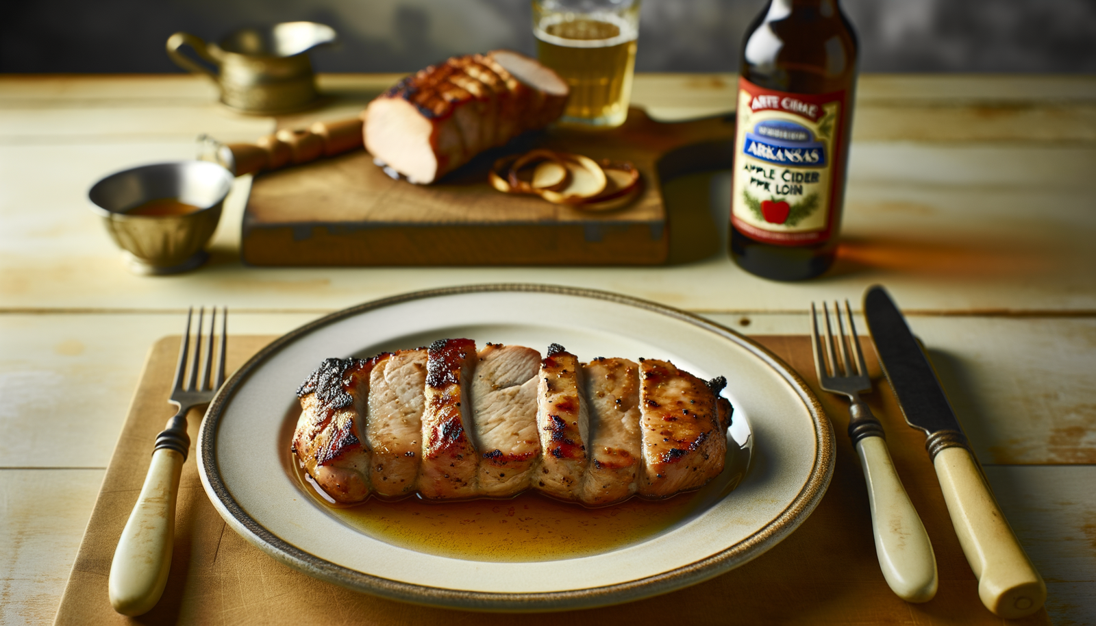 Arkansas Grilled Apple Cider Pork Loin