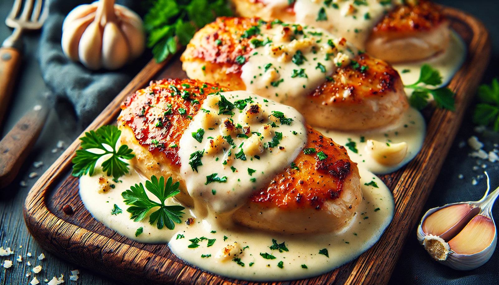 Creamy Garlic Chicken with Rich Parmesan Sauce