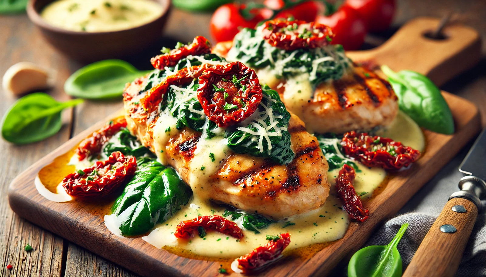 Creamy Tuscan Chicken Breasts with Sun-Dried Tomatoes