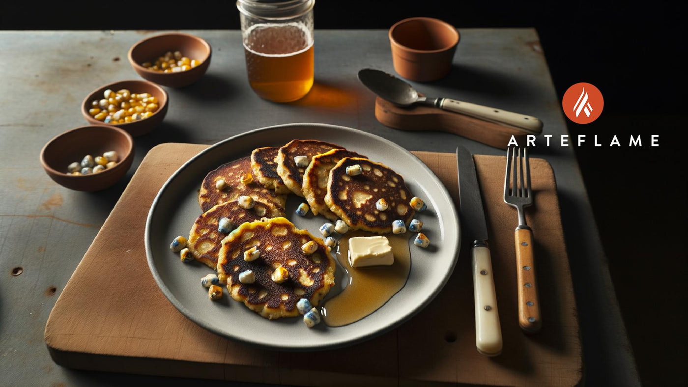 Arizona Blue Corn Griddle Cakes with Honey Butter