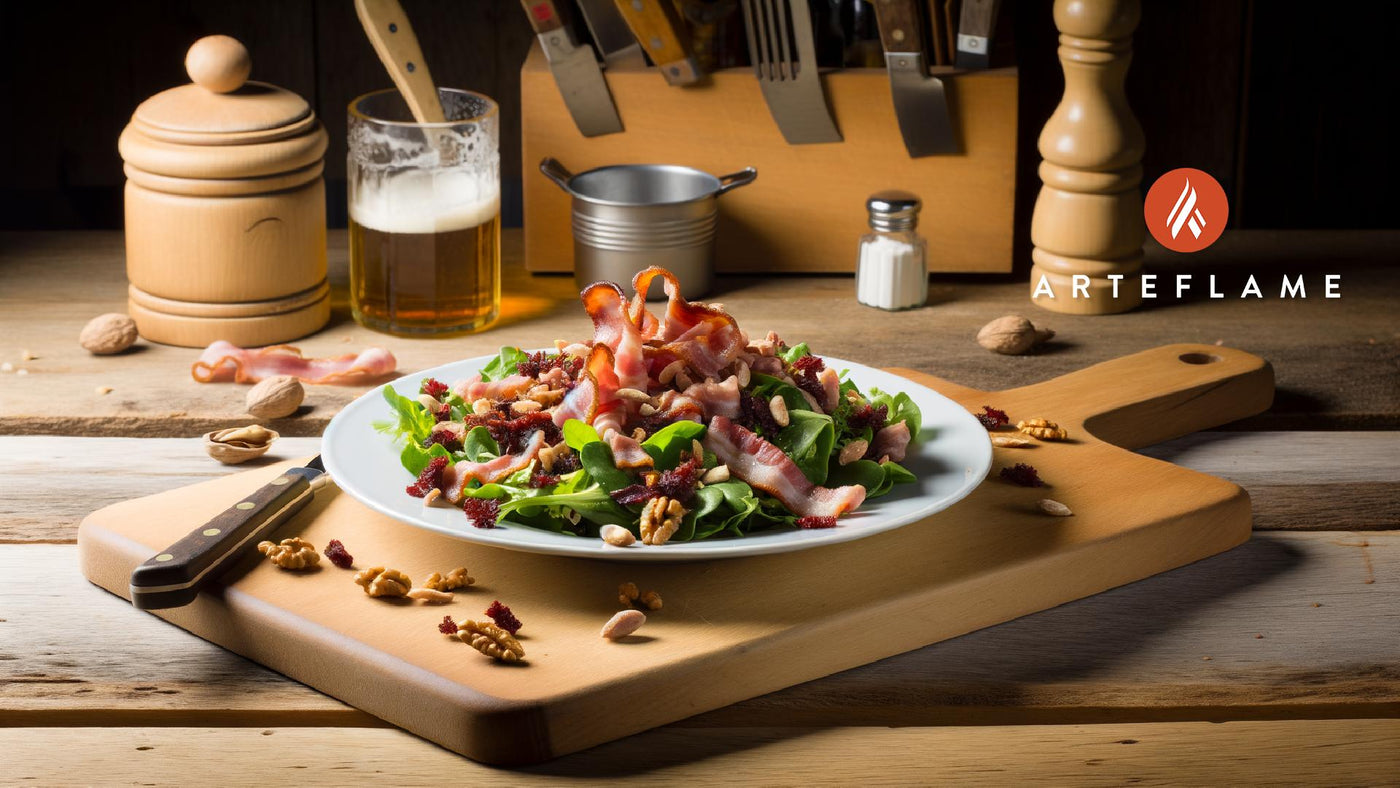 Warm Alpine Swiss Bacon Salad with Winter Greens