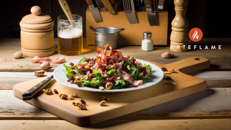 Warm Alpine Swiss Bacon Salad with Winter Greens