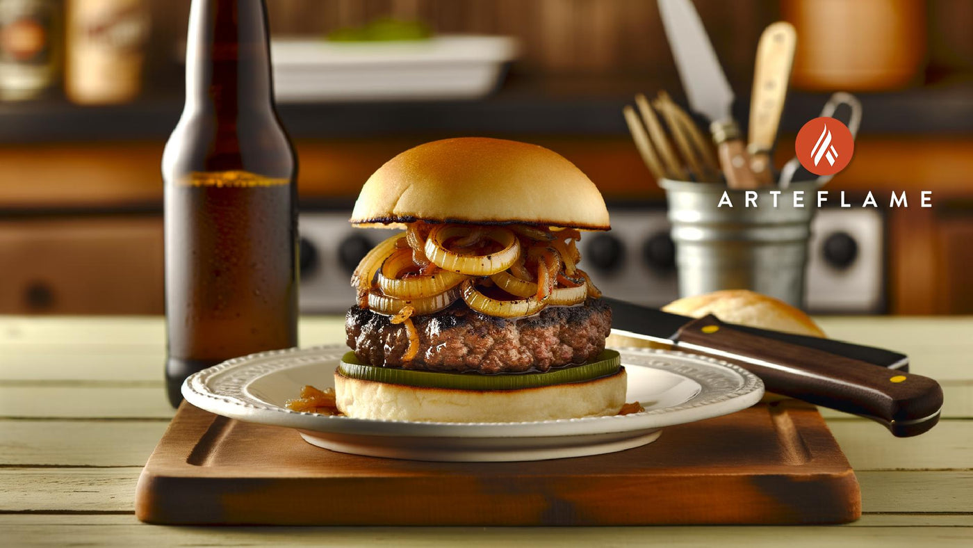 Hawaiian Caramelized Maui Onion Burgers on the Grill