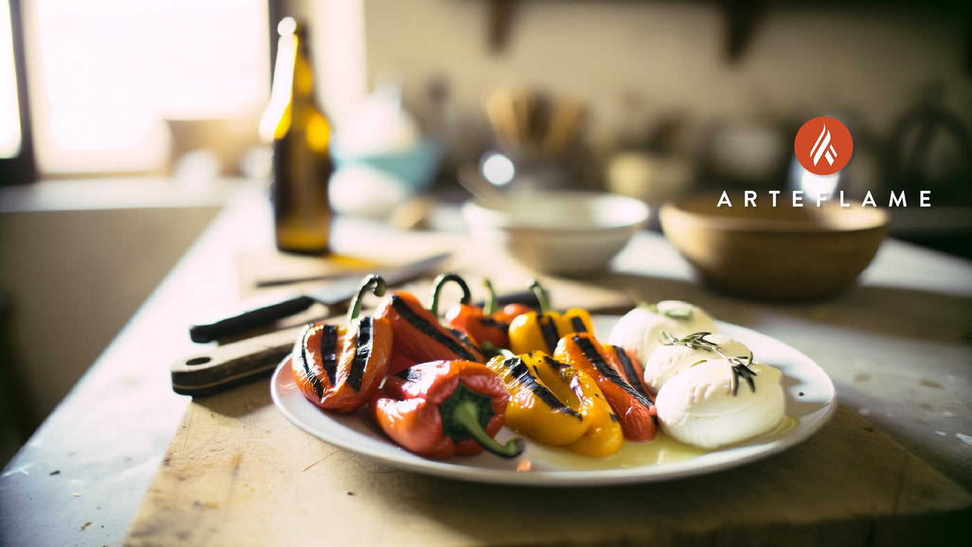 Italian Charred Bell Peppers with Burrata