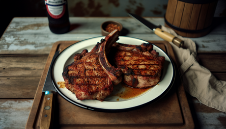 Grilled Arkansas Razorback Pork Chops