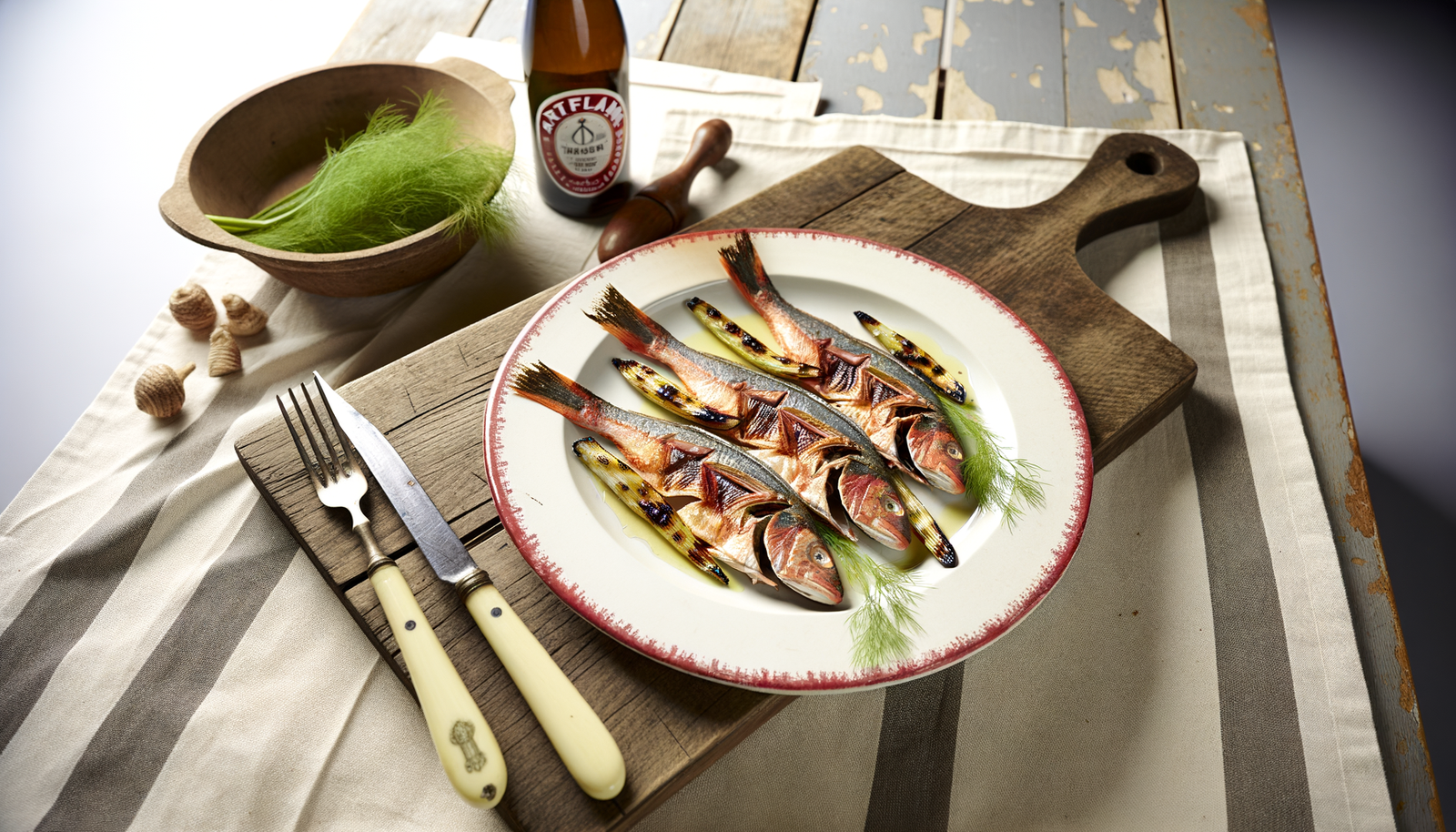 French Grilled Red Mullet with Fennel