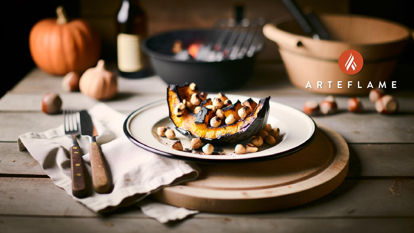 Finnish Charcoal-Grilled Pumpkin with Hazelnuts