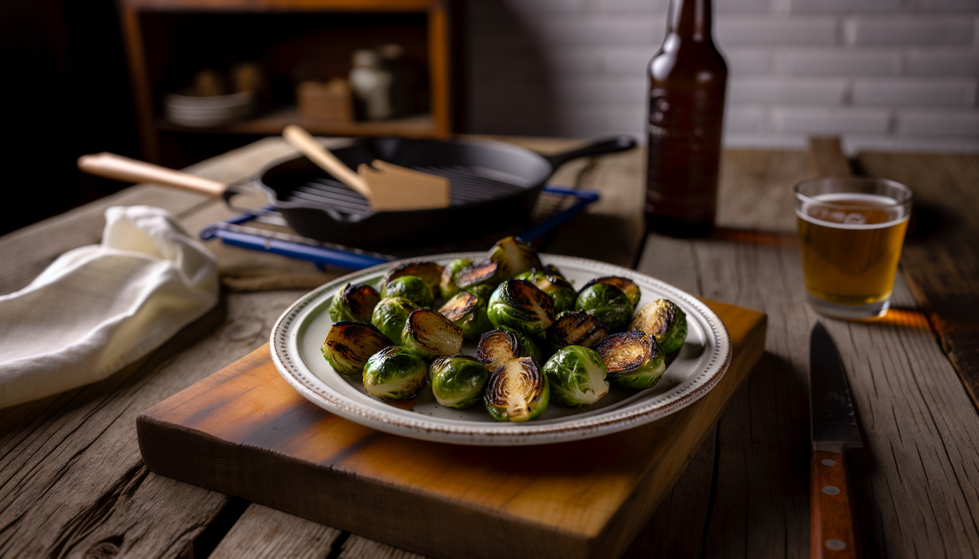 Grilled Indiana Maple Brussels Sprouts