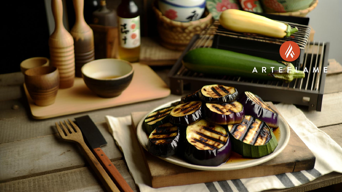 Japanese Soy-Marinated Grilled Eggplant and Zucchini