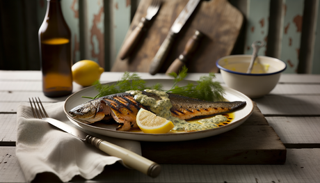 Grilled Connecticut River Trout with Lemon Herb Butter