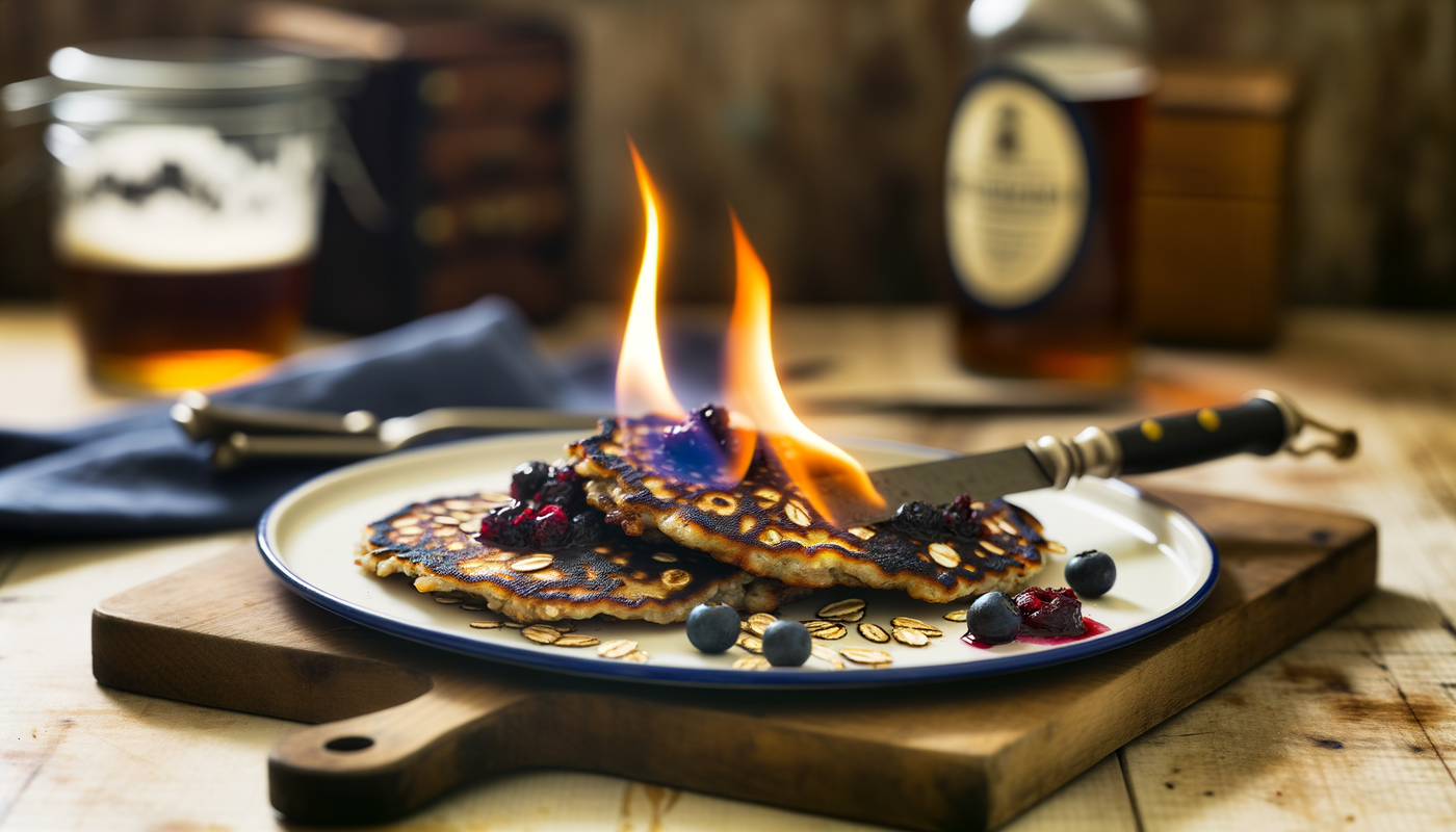 Flamed Cranachan Pancakes – Scottish Pancakes on the Grill