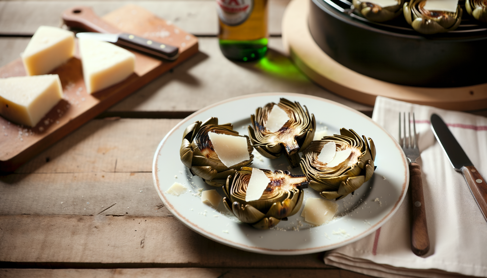 Italian Grilled Artichoke Hearts with Parmesan