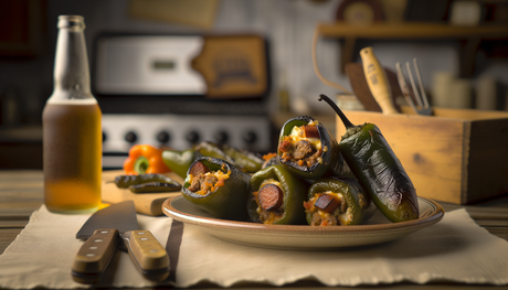 Kansas Style Stuffed Poblano Peppers on the Grill