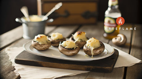 Irish Dubliner Cheese-Stuffed Mushrooms on Arteflame Grill