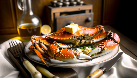 Grilled California Dungeness Crab with Butter