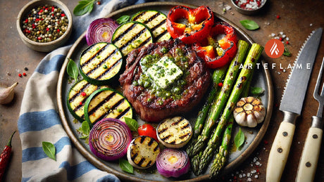 Grilled Steak and Veggie Medley with Garlic Herb Butter