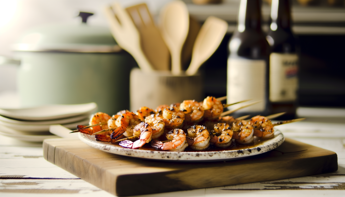 Kansas-Style Grilled BBQ Shrimp Skewers