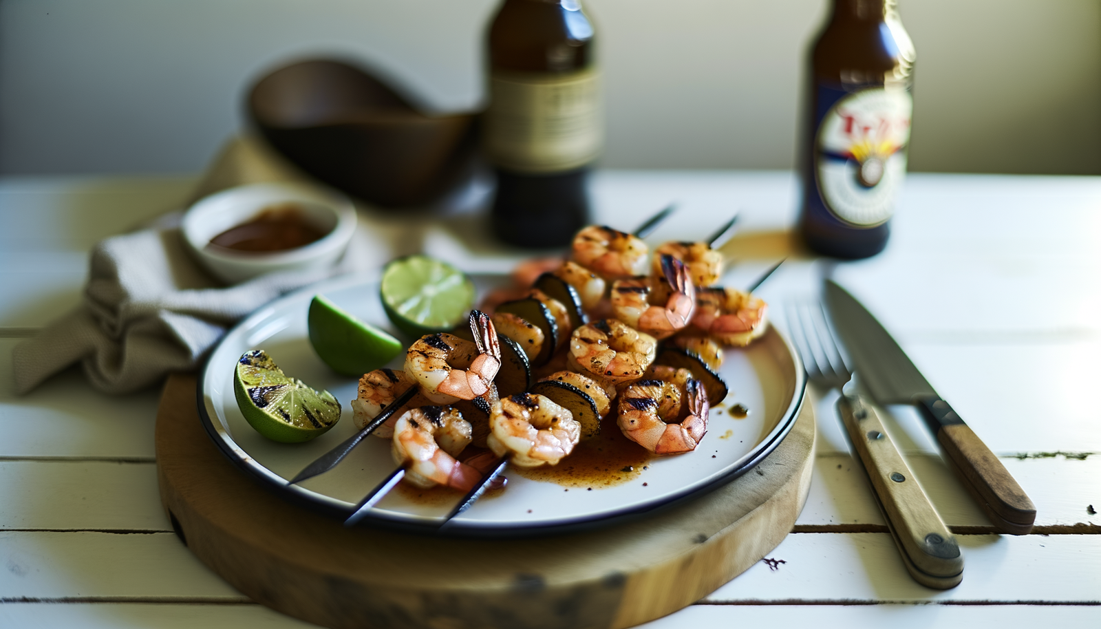 Arizona Chipotle Lime Shrimp Skewers on the Arteflame