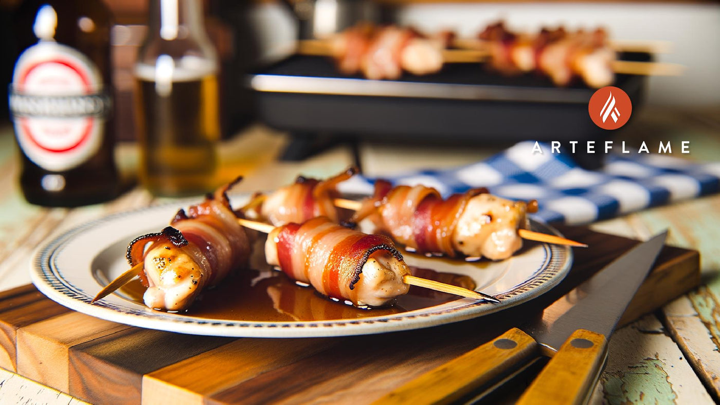 Maple Bacon Wrapped Chicken Skewers - Massachusetts BBQ