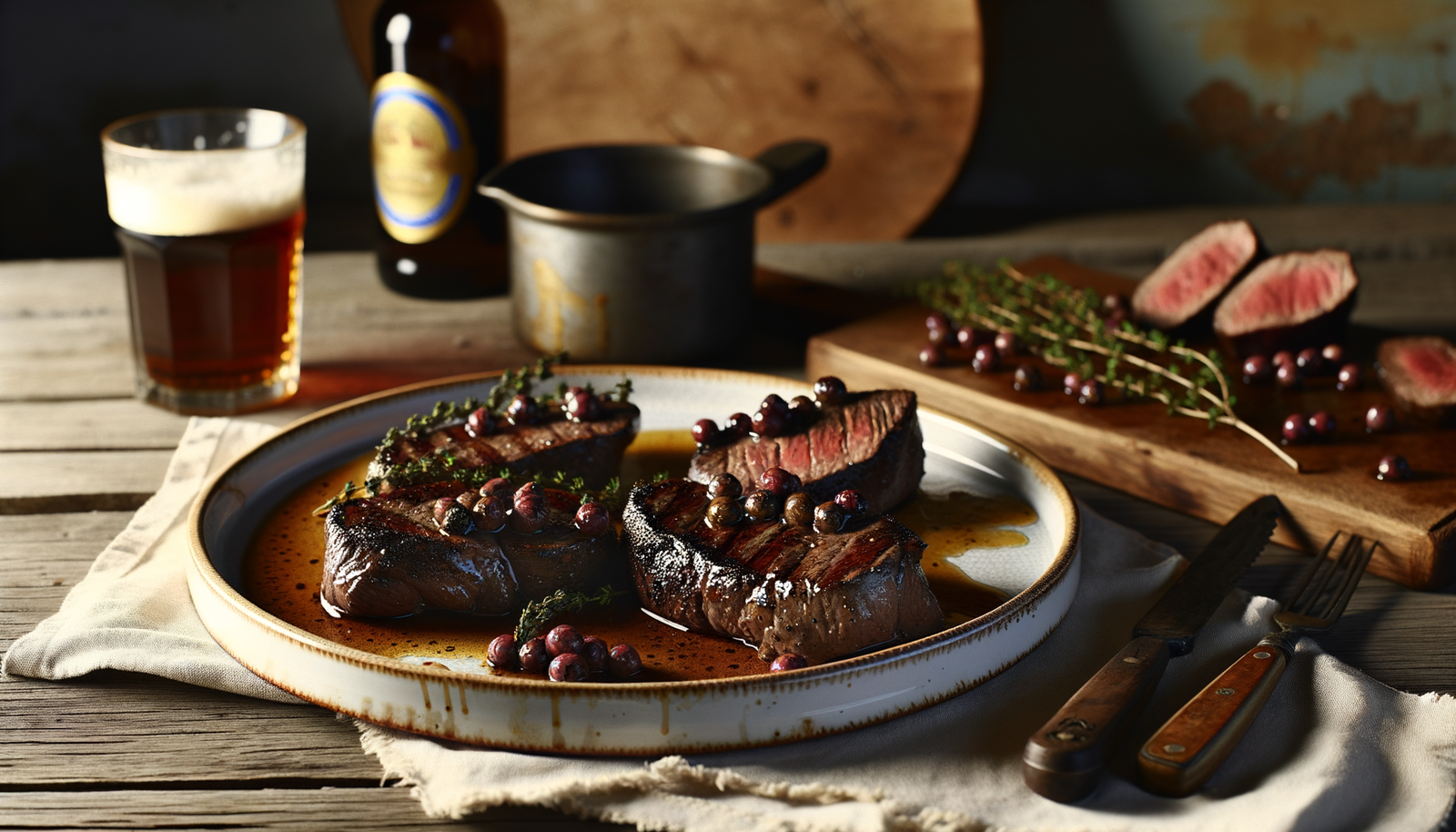 Swedish Grilled Venison Steaks with Juniper Marinade