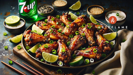 Garlic Ginger Chicken Wings Recipe: Asian Style with 7UP on Arteflame Grill