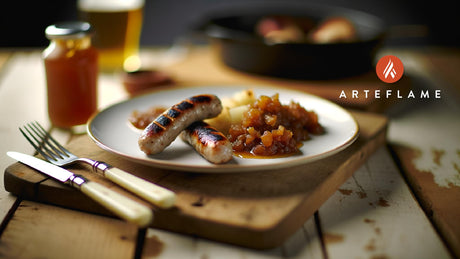 Grilled British Pork Sausages with Apple Chutney