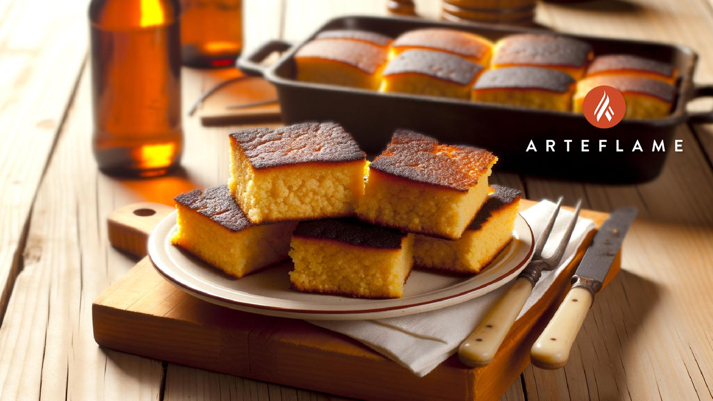 South Carolina Grilled Cornbread Cakes on Arteflame