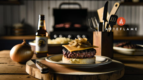 BBQ Elk Burgers with Michigan Smoked Cheddar