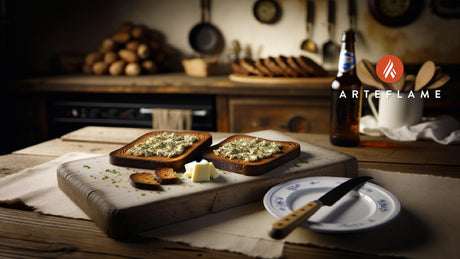 Swiss Grilled Rye Bread with Herbed Lard