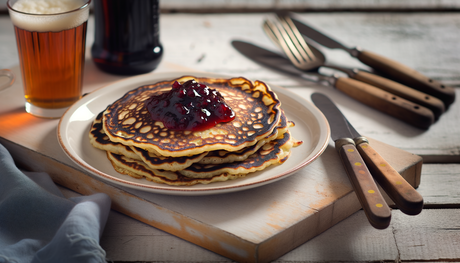 Grilled Swedish Pancakes with Lingonberry Jam