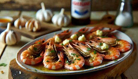 Spanish Grilled Prawns with Garlic and Parsley