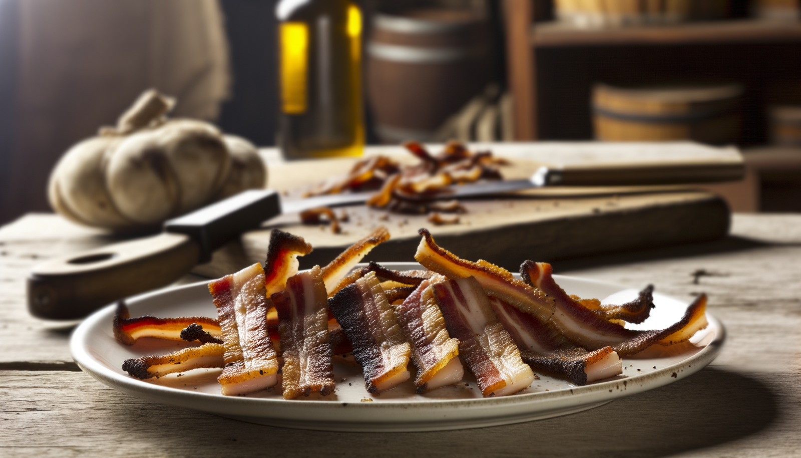 Italian Crispy Grilled Guanciale Strips