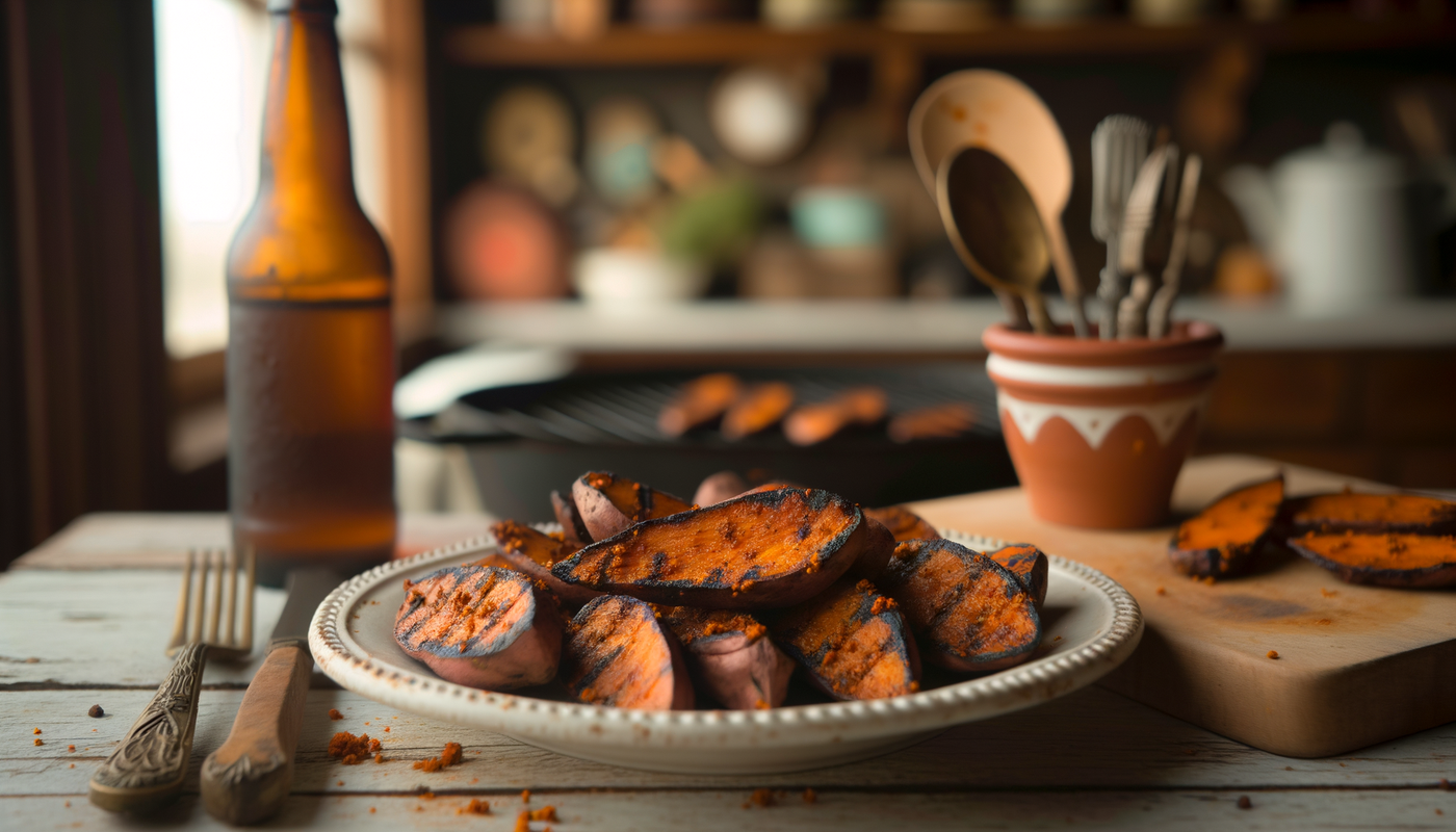 Mexican Grilled Sweet Potatoes with Achiote