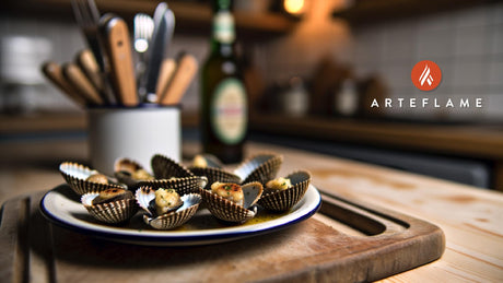 Grilled Welsh Cockles with Garlic Butter