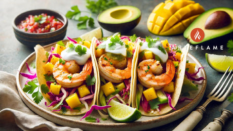 Easy Dinner Idea: Grilled Shrimp Tacos with Mango Salsa