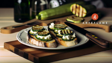 Italian Zucchini and Ricotta Bruschetta on the Grill