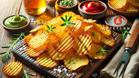 Crispy Grilled Potato Chips