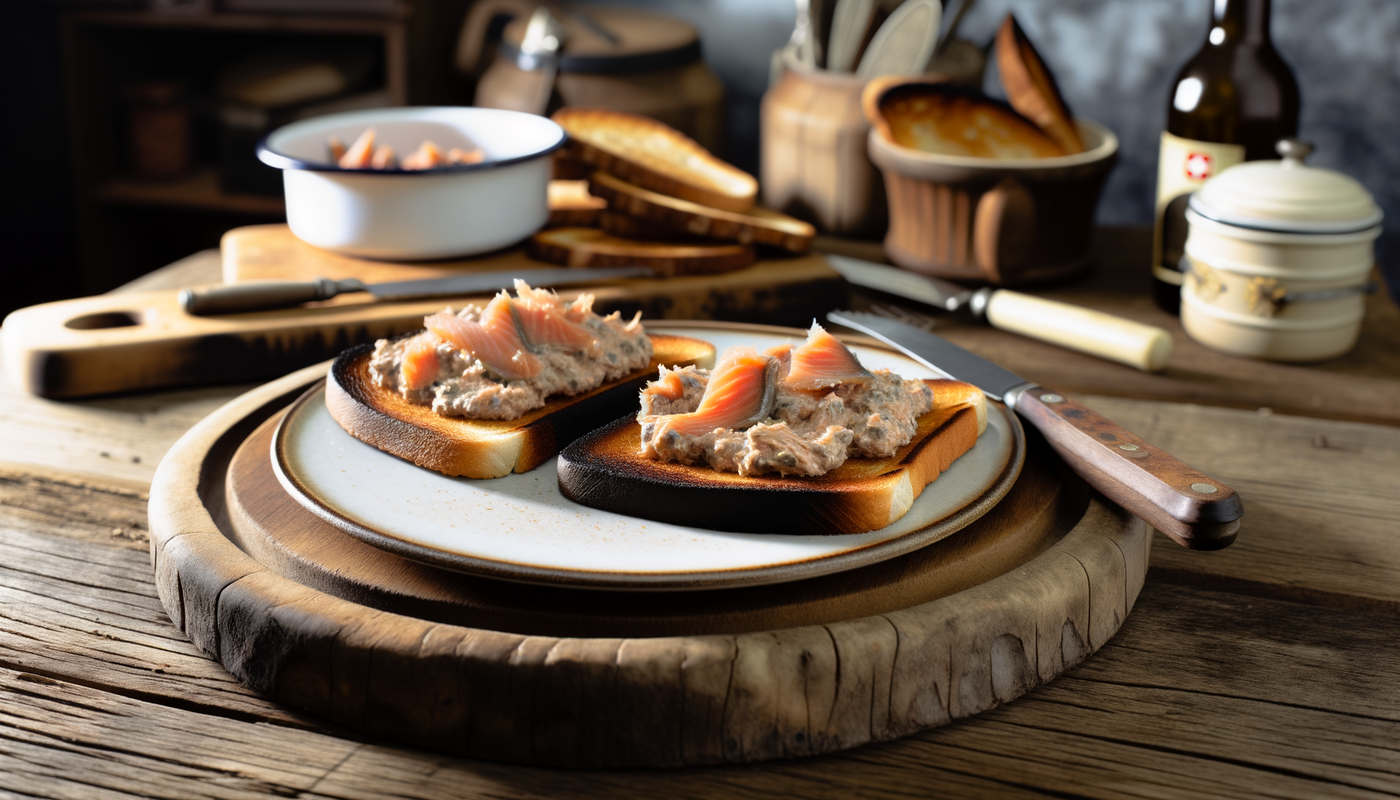 Smoked Swiss Trout Spread on Fire-Toasted Bread