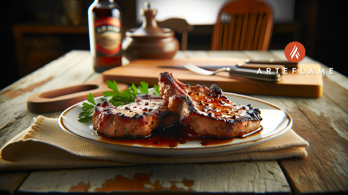 Idaho Bourbon-Glazed Grilled Pork Chops