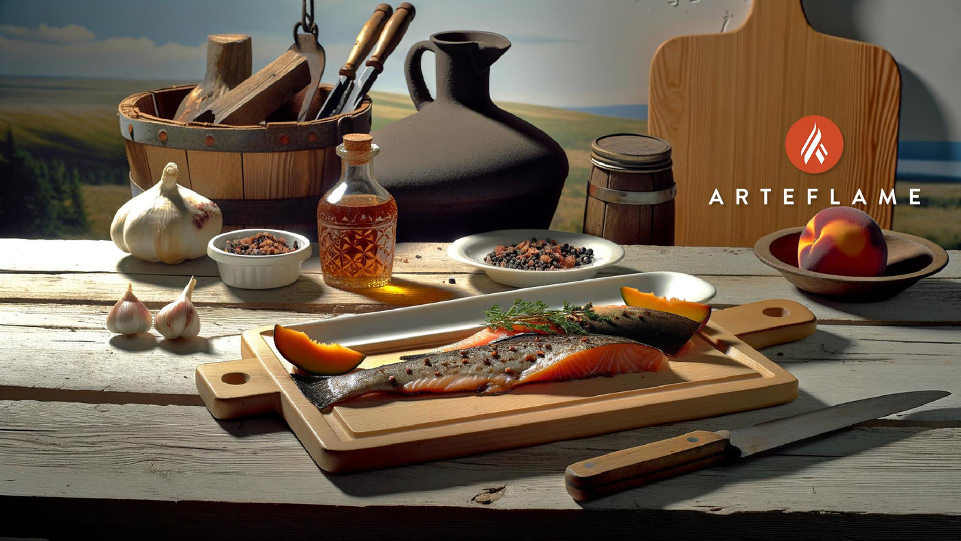 Georgia Peach Wood Smoked Trout on Arteflame Grill